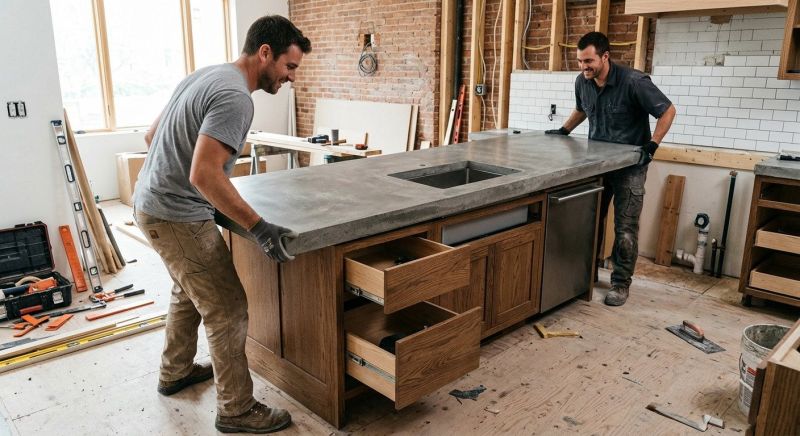 Cement Countertop Installation in Santa Rosa, CA