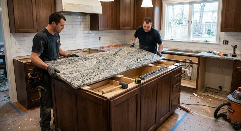 Granite Slab Installation in Sacramento, CA